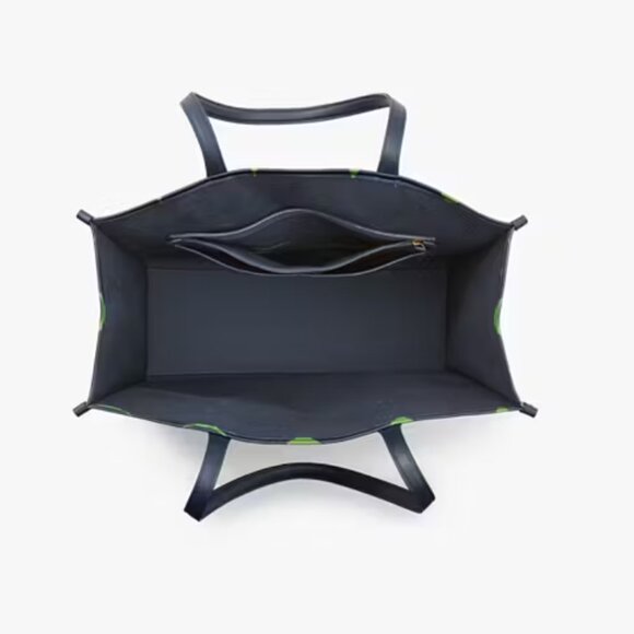 Kate Spade Gotham Extra Large Tote Joy Dot Canvas Blue Polka Dot Leather Trim - Picture 11 of 15